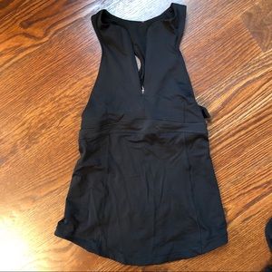 Black Lululemon runners shirt with zipper
